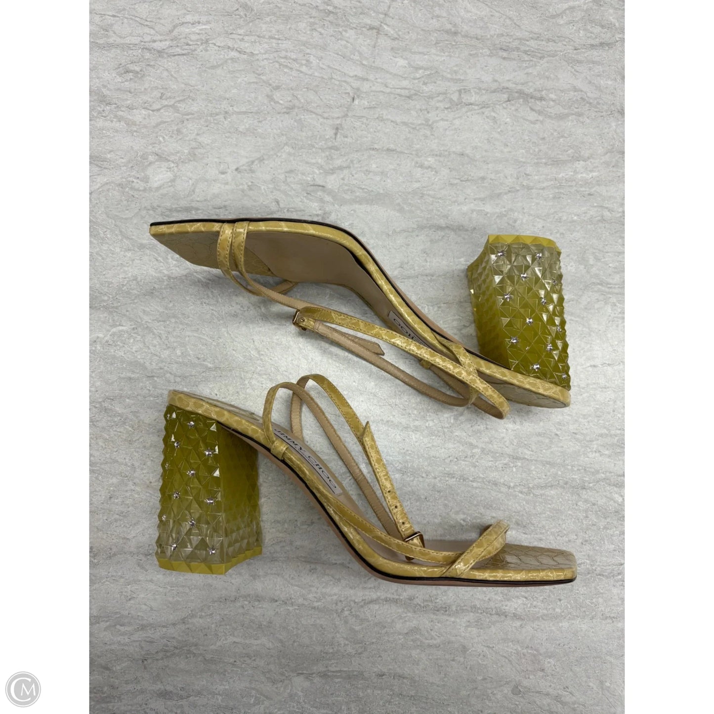 Shoes Luxury Designer By Jimmy Choo In Yellow, Size: 8.5