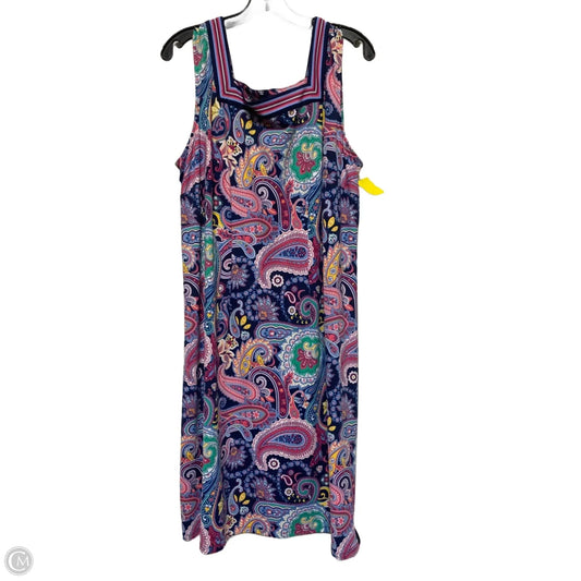Dress Casual Midi By Talbots In Paisley Print, Size: 1x