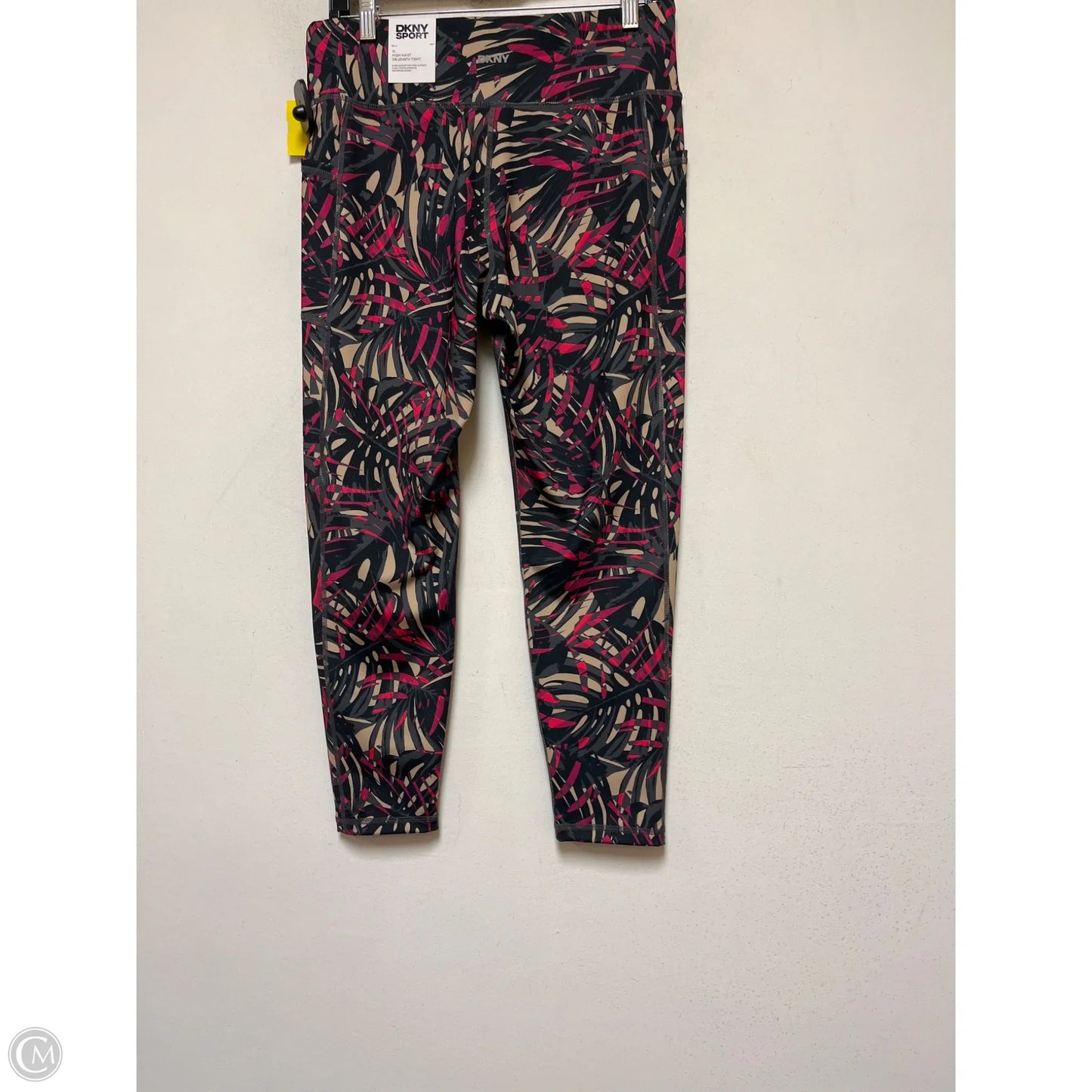 Athletic Leggings By Dkny In Pink & Tan, Size: Xl