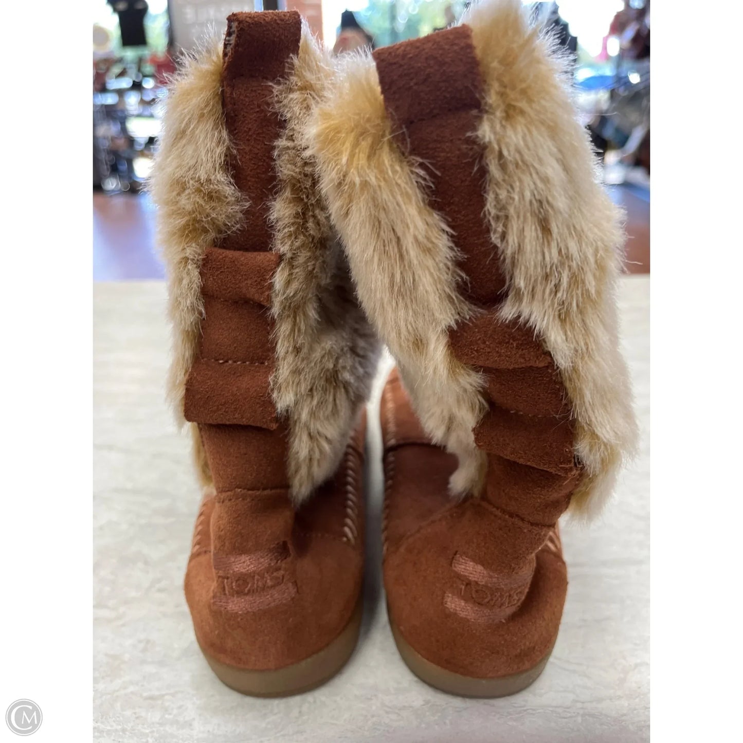 Boots Ankle Flats By Toms In Brown, Size: 6.5