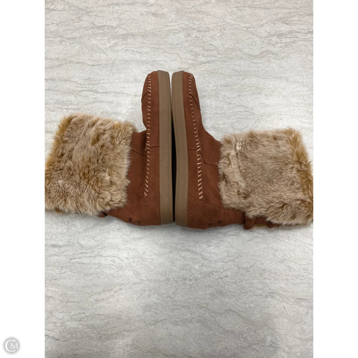 Boots Ankle Flats By Toms In Brown, Size: 6.5