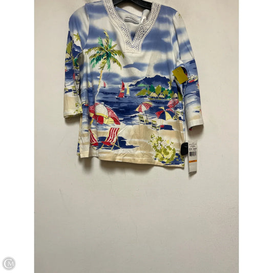 Top Long Sleeve By Alfred Dunner In Tropical Print, Size: Sp