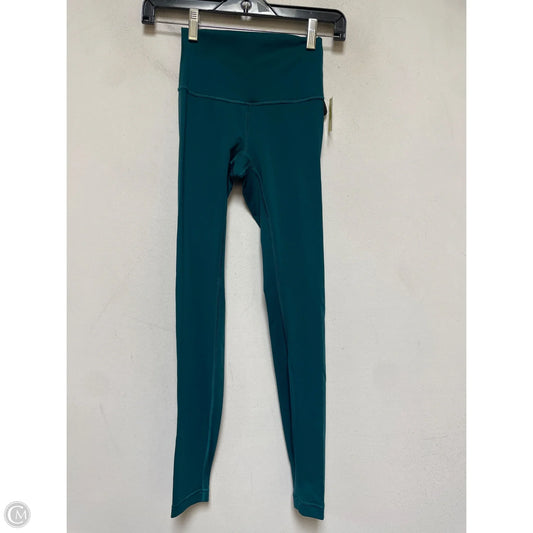 Athletic Leggings By Lululemon In Green, Size: Xs
