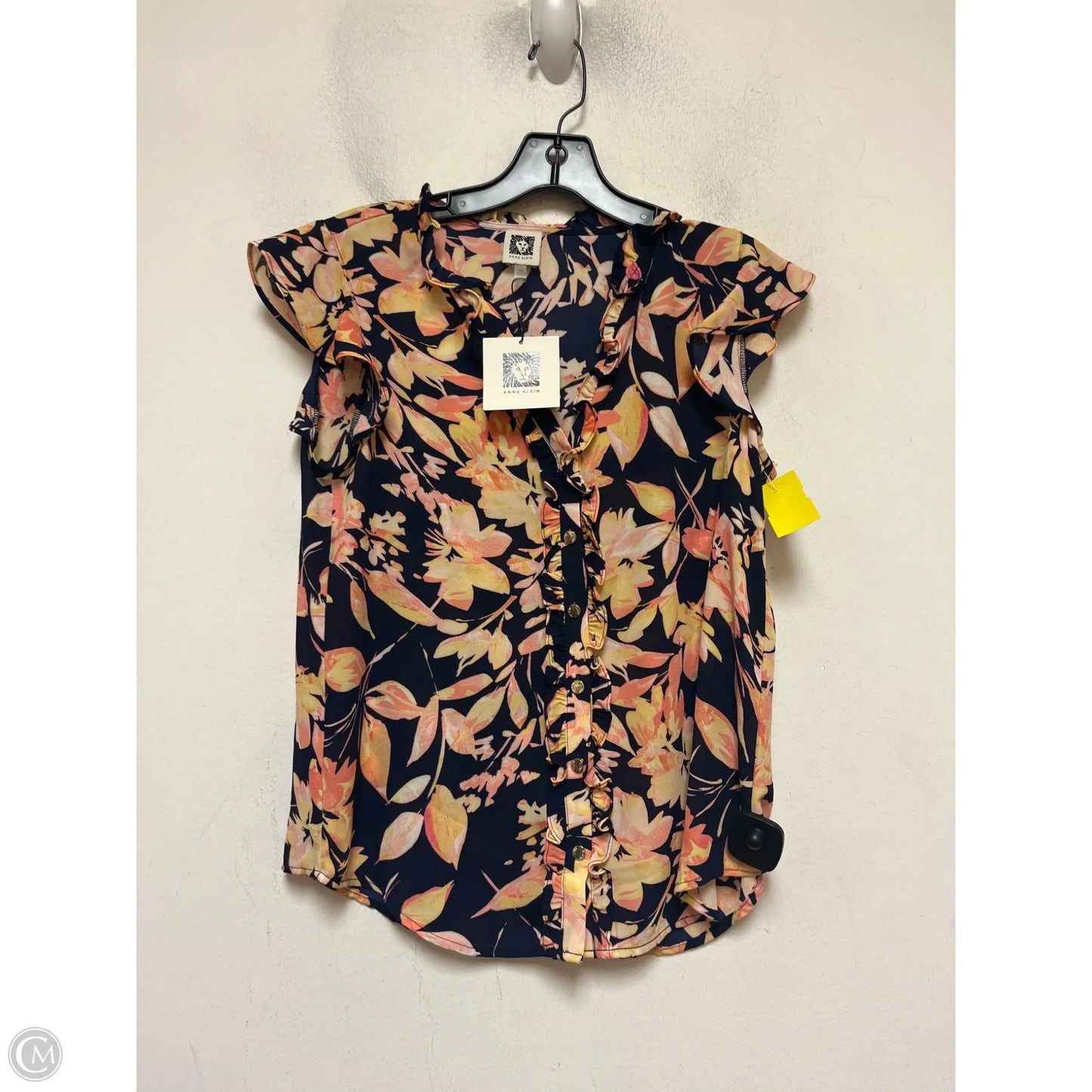 Top Short Sleeve By Anne Klein In Floral Print, Size: Xs