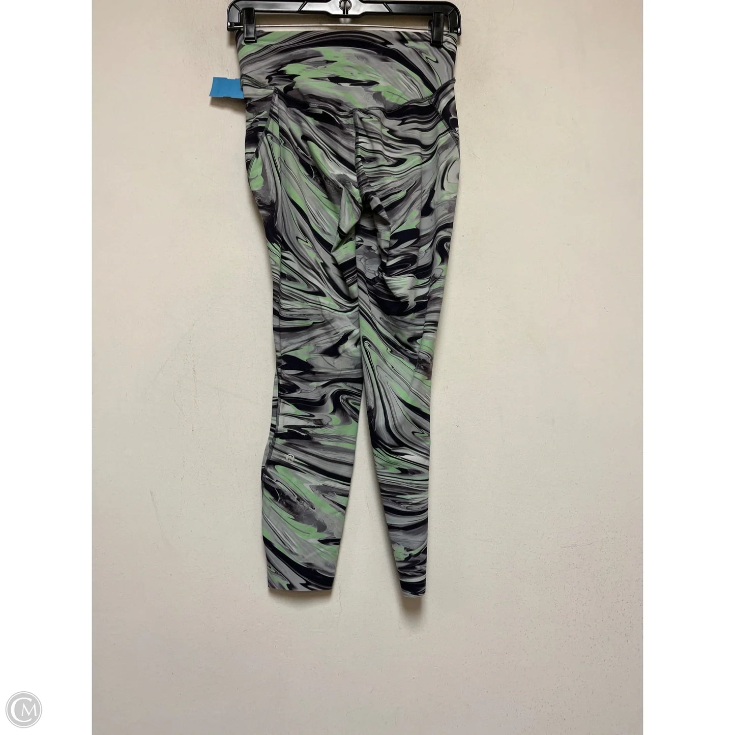 Athletic Leggings By Lululemon In Green & Grey, Size: 6