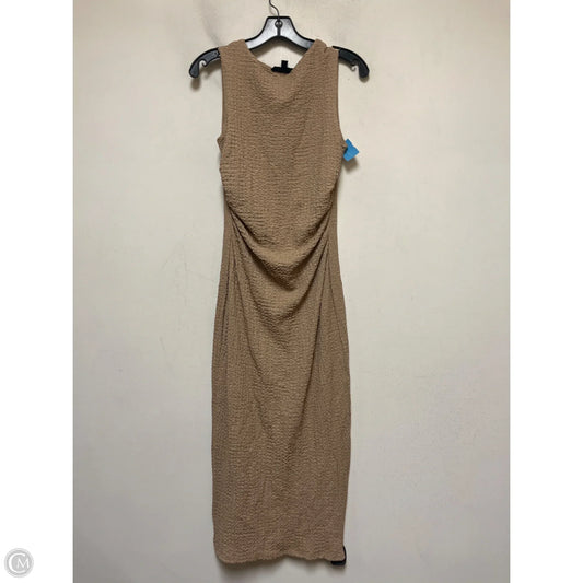 Dress Casual Midi By See You Monday In Tan, Size: Xl
