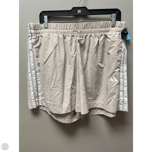 Athletic Shorts By Adidas In Tan & White, Size: Xl