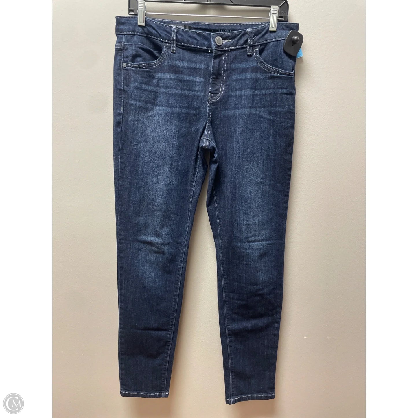 Jeans Skinny By Simply Vera In Blue Denim, Size: 8