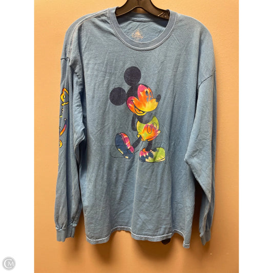 Top Long Sleeve Basic By Disney Store In Blue, Size: 2x