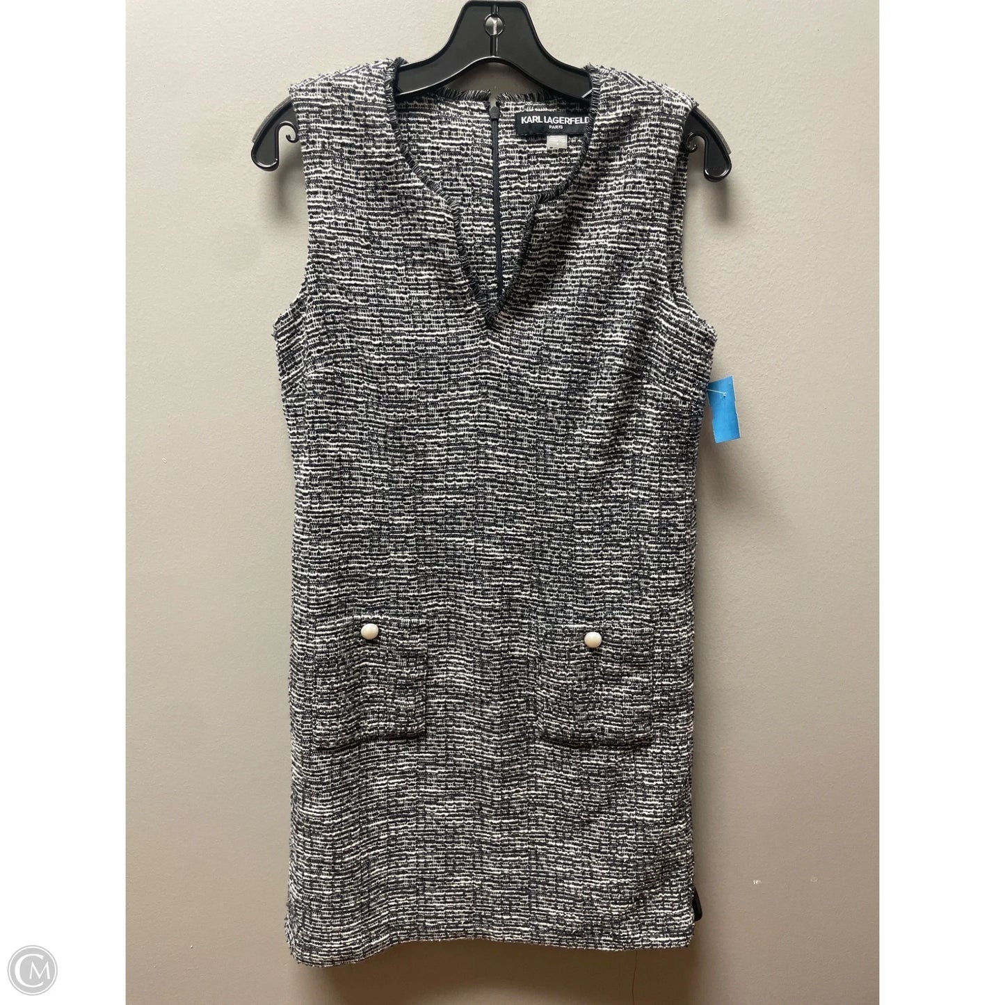 Dress Designer By Karl Lagerfeld In Grey, Size: S