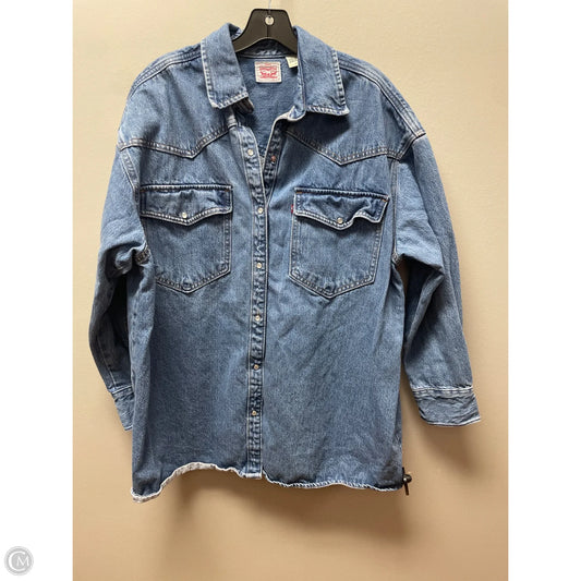 Jacket Denim By Levis In Blue Denim, Size: L