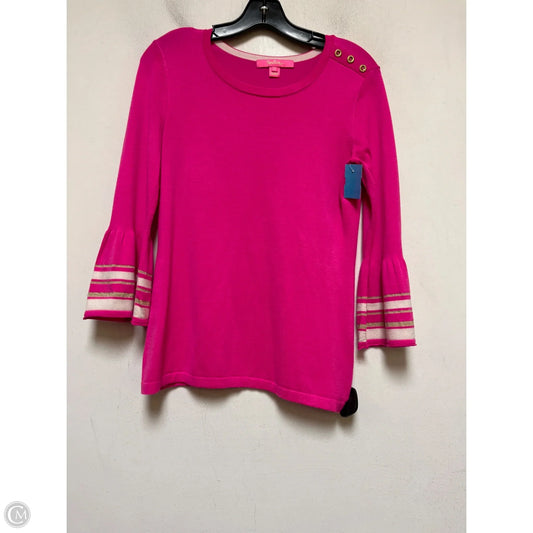 Top Long Sleeve Designer By Lilly Pulitzer In Pink, Size: S