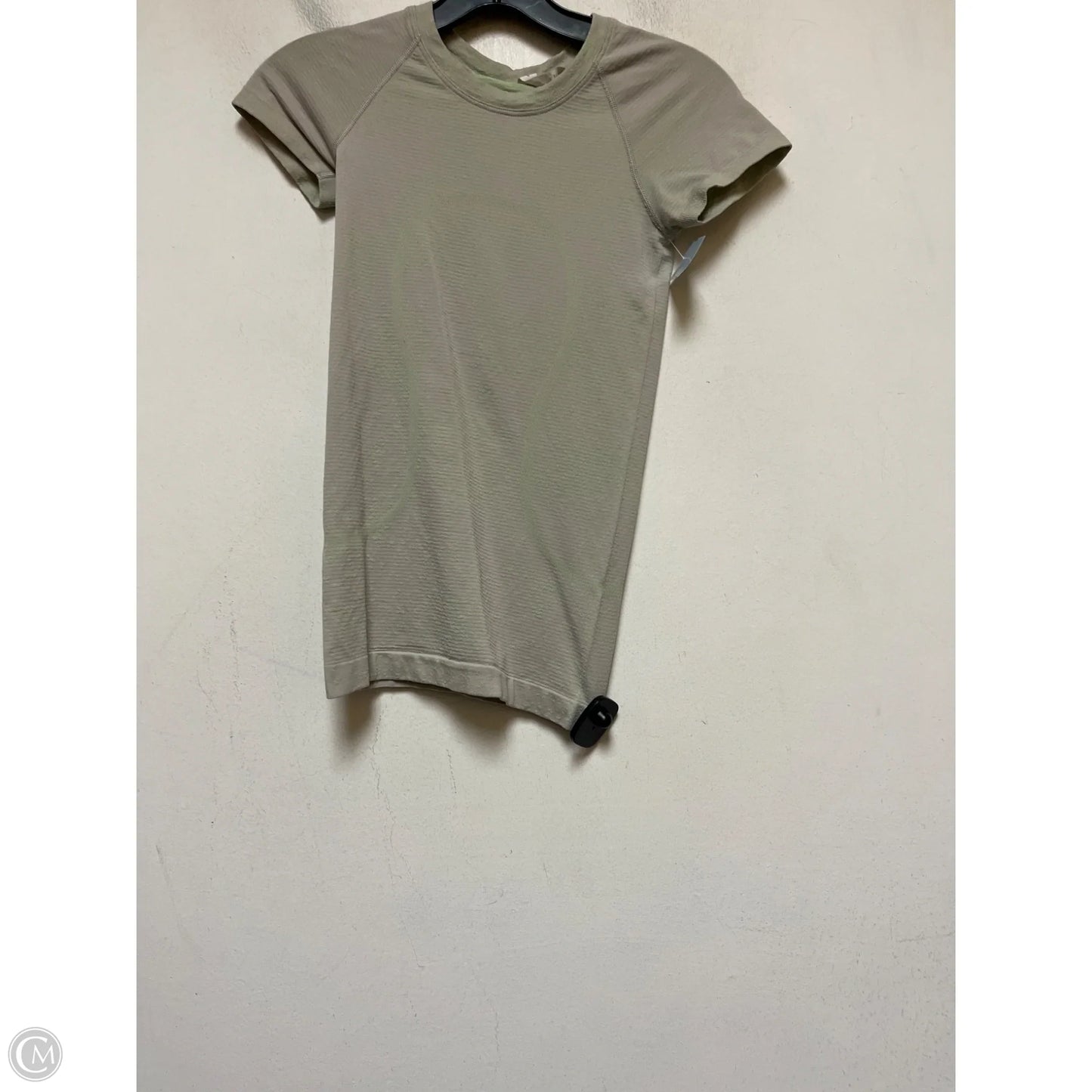Athletic Top Short Sleeve By Lululemon In Green, Size: Xs