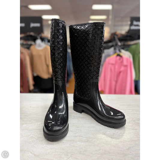 Boots Luxury Designer By Louis Vuitton In Black, Size: 9