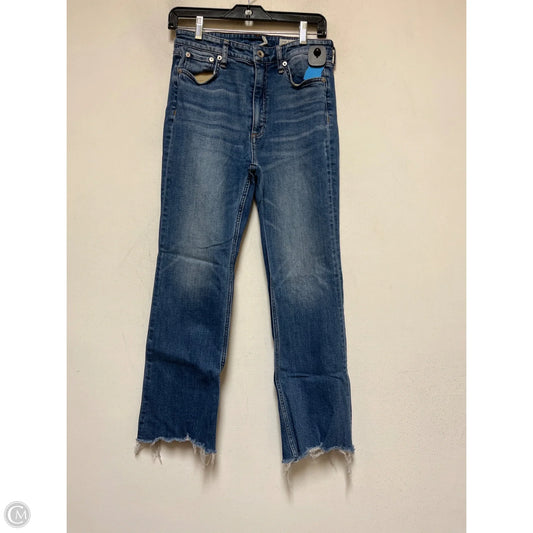 Jeans Straight By Rag And Bone In Blue Denim, Size: 6