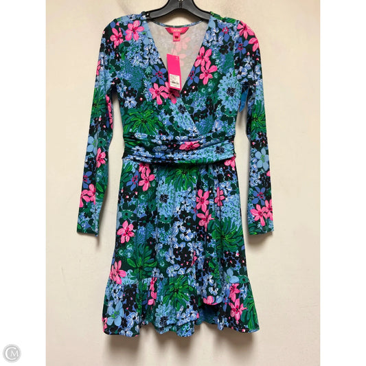 Dress Designer By Lilly Pulitzer In Blue & Green, Size: Xs