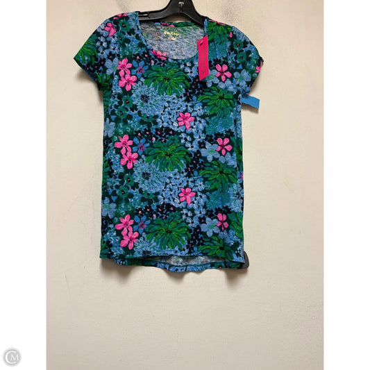 Top Short Sleeve Designer By Lilly Pulitzer In Floral Print, Size: Xs