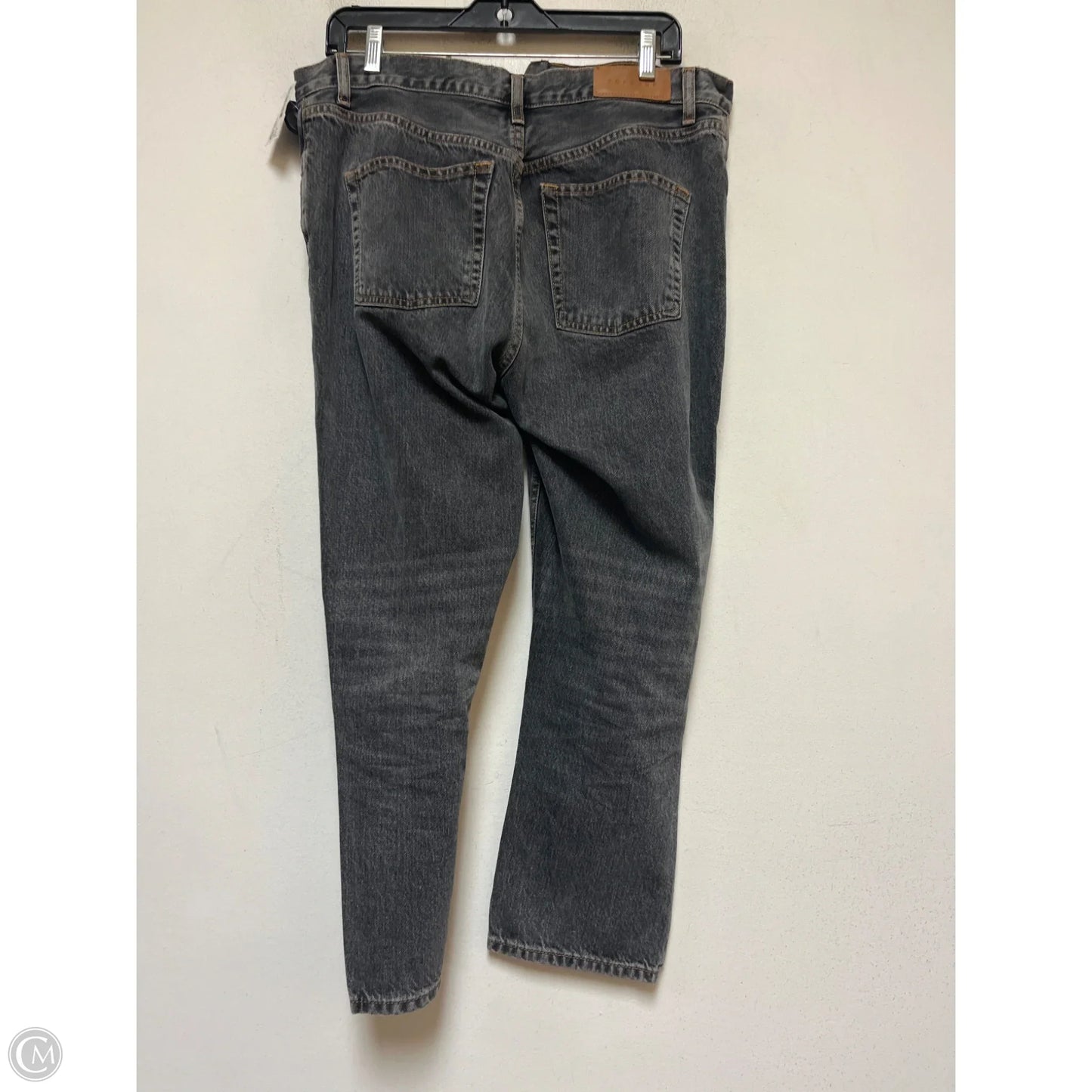 Jeans Boot Cut By Topshop In Black Denim, Size: 8