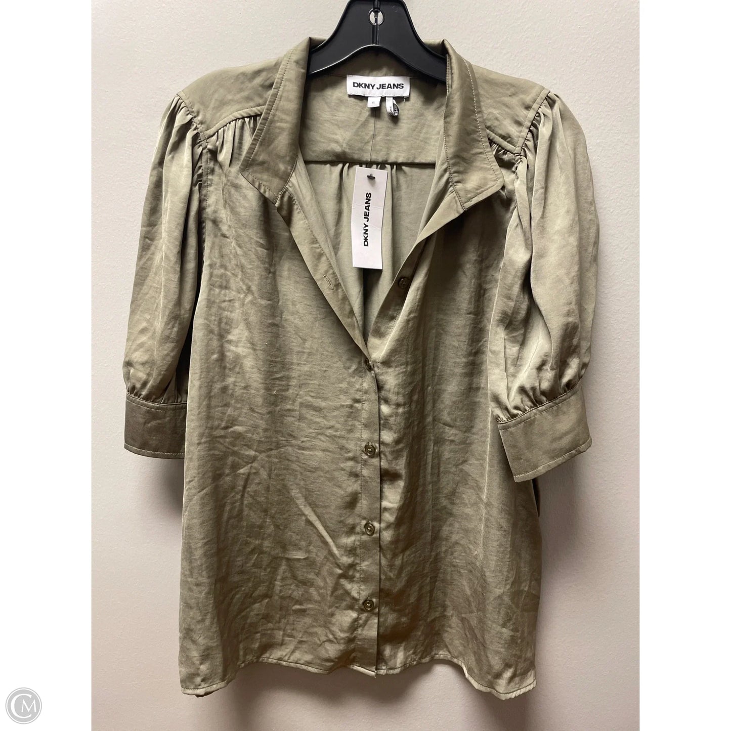 Top Short Sleeve By Dkny In Green, Size: Xl