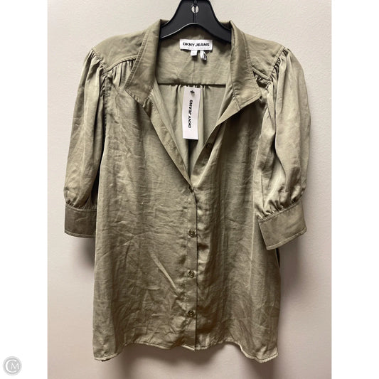 Top Short Sleeve By Dkny In Green, Size: Xl