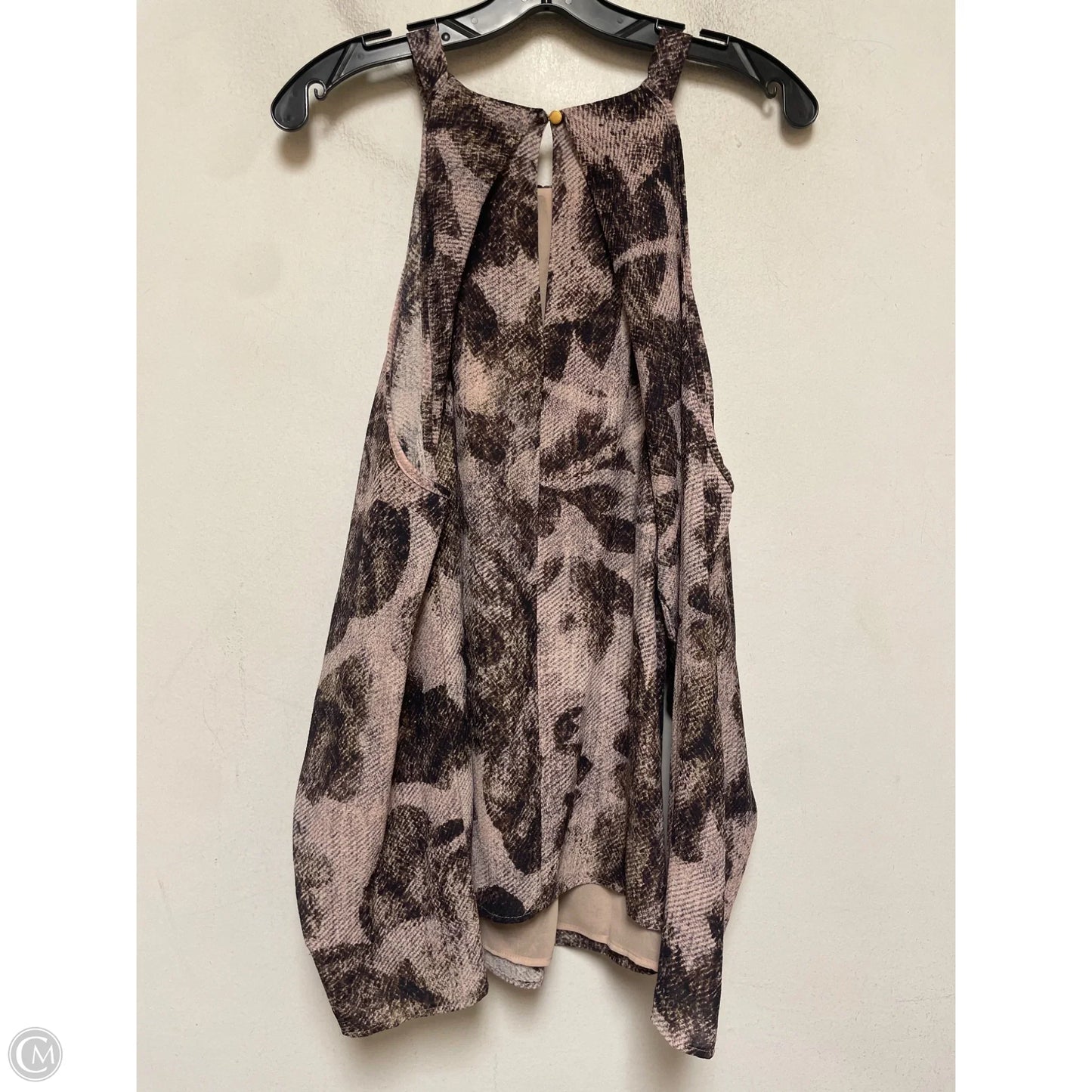 Top Sleeveless By Donna Karan In Brown, Size: L