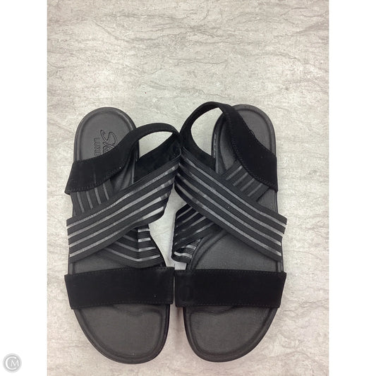 Sandals Flats By Skechers In Black, Size: 6.5