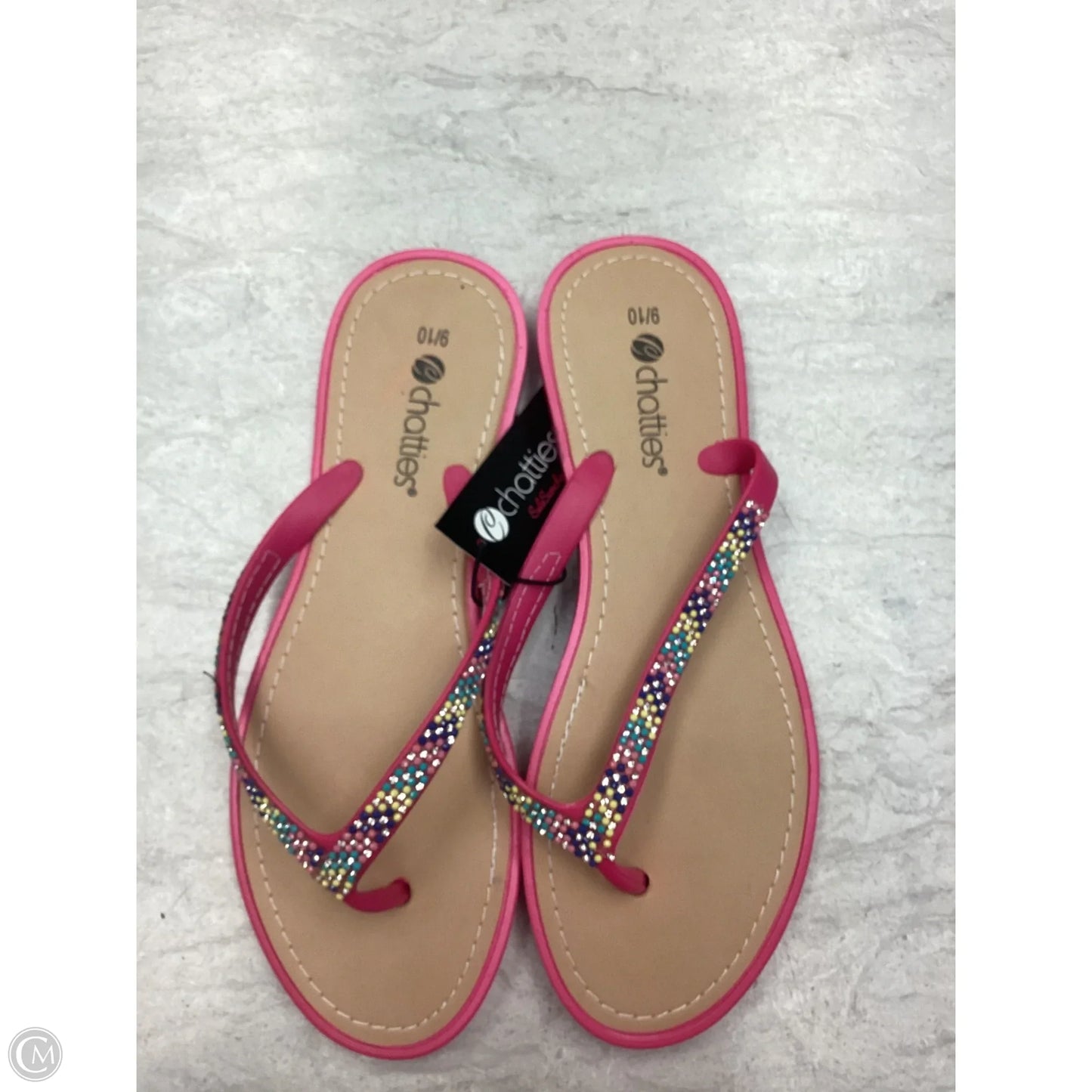 Sandals Flip Flops By Clothes Mentor In Blue & Pink, Size: 9