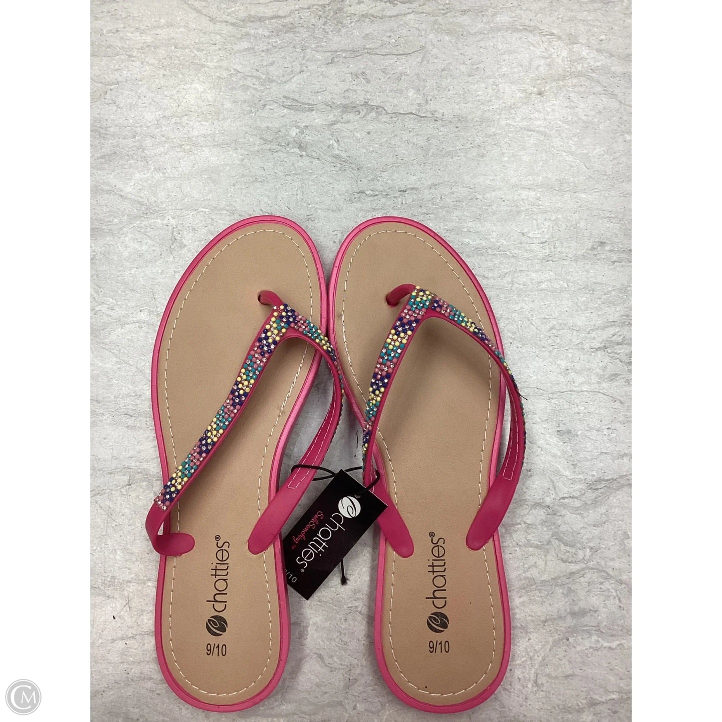 Sandals Flip Flops By Clothes Mentor In Blue & Pink, Size: 9