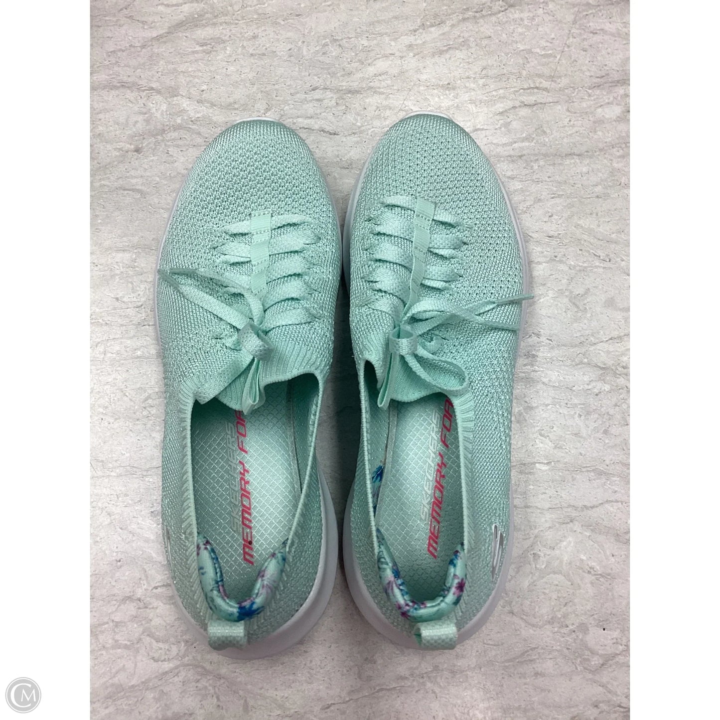 Shoes Sneakers By Skechers In Teal, Size: 7