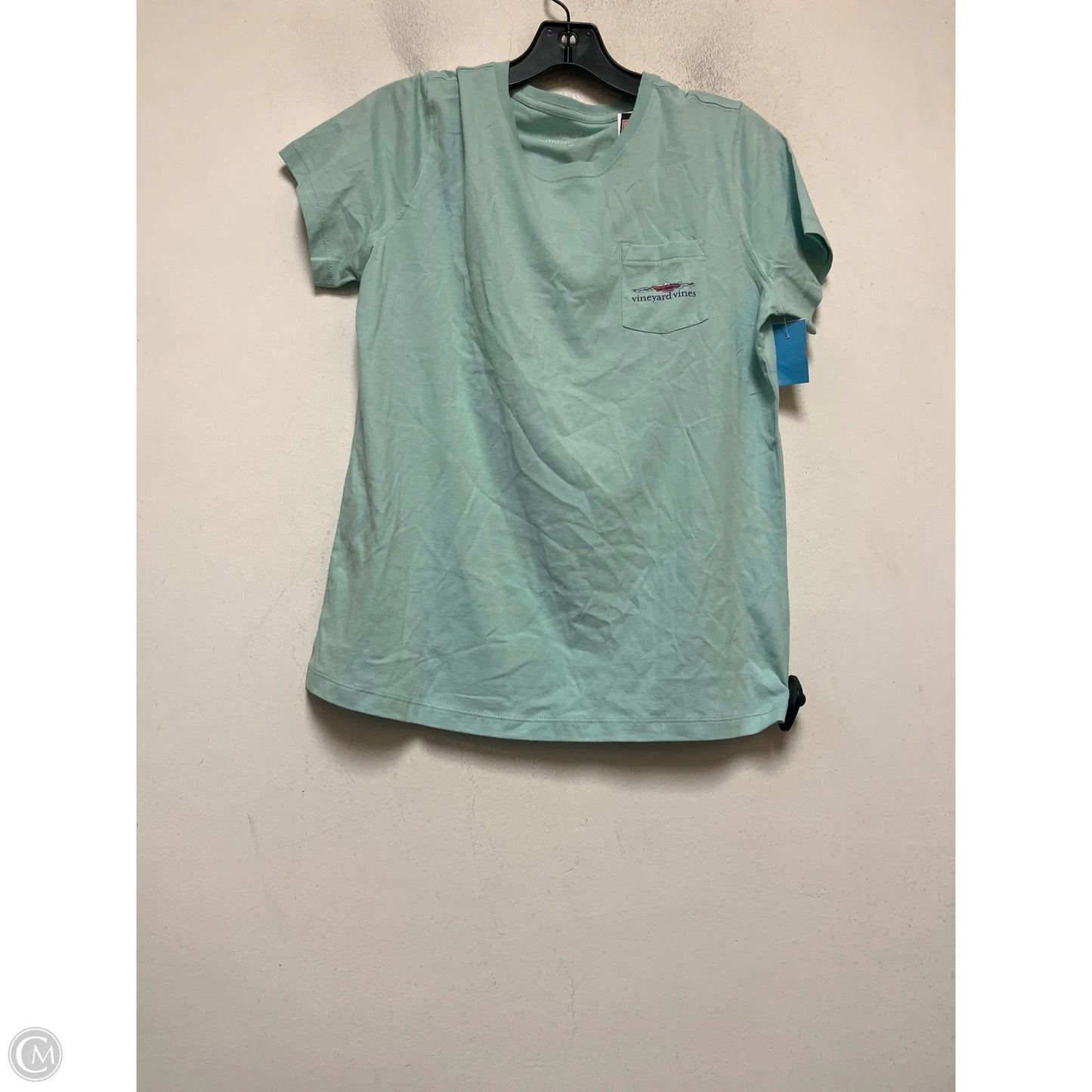Top Short Sleeve Basic By Vineyard Vines In Teal, Size: M