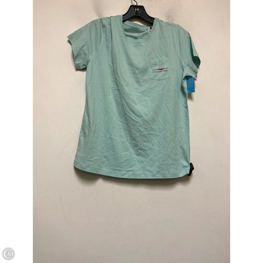 Top Short Sleeve Basic By Vineyard Vines In Teal, Size: M