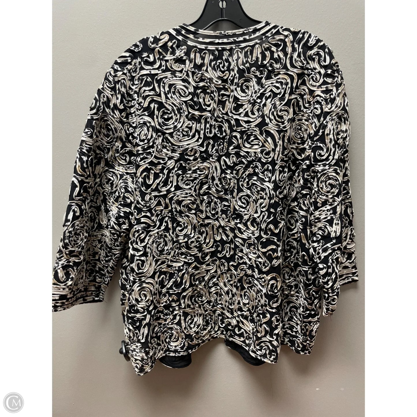 Blazer By Chicos In Black & Tan, Size: Xlp