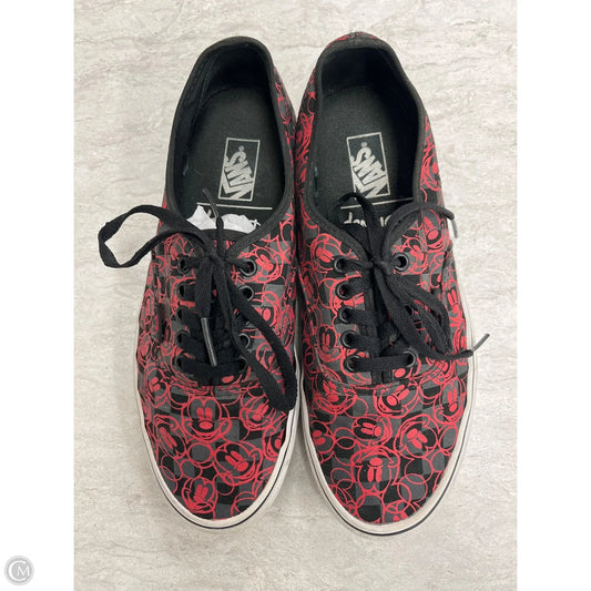 Shoes Sneakers By Vans In Black & Red, Size: 10