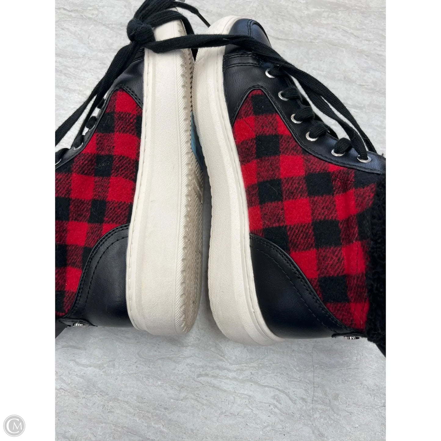 Shoes Sneakers By Marc Fisher In Plaid Pattern, Size: 8.5