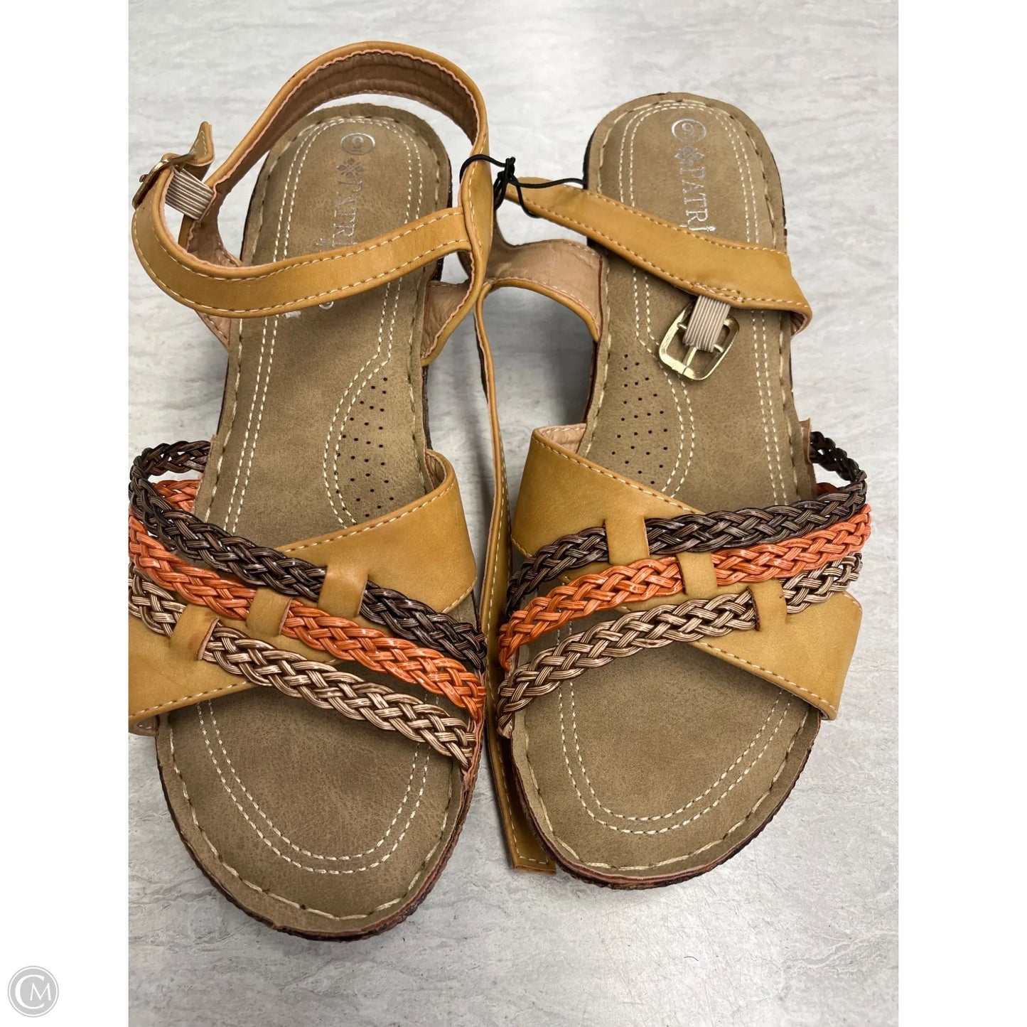 Sandals Heels Block By Spring Step In Brown, Size: 9