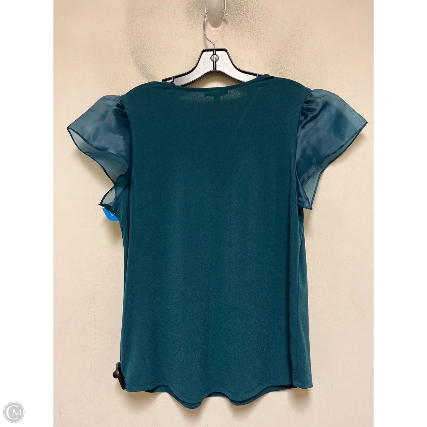 Top Short Sleeve By Adrianna Papell In Teal, Size: M