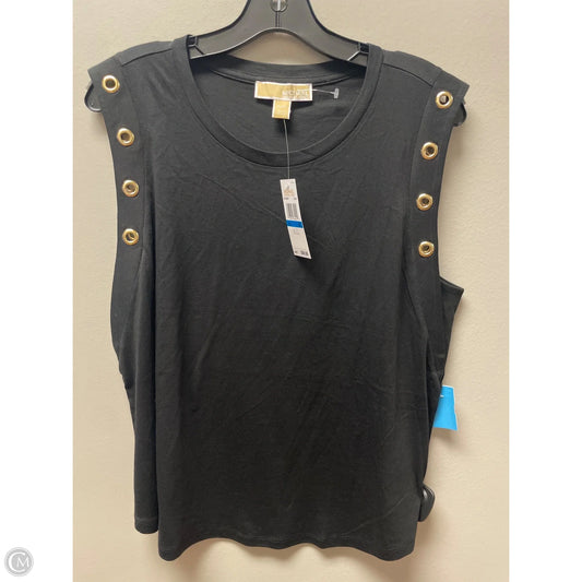 Top Sleeveless By Michael By Michael Kors In Black & Gold, Size: Xl