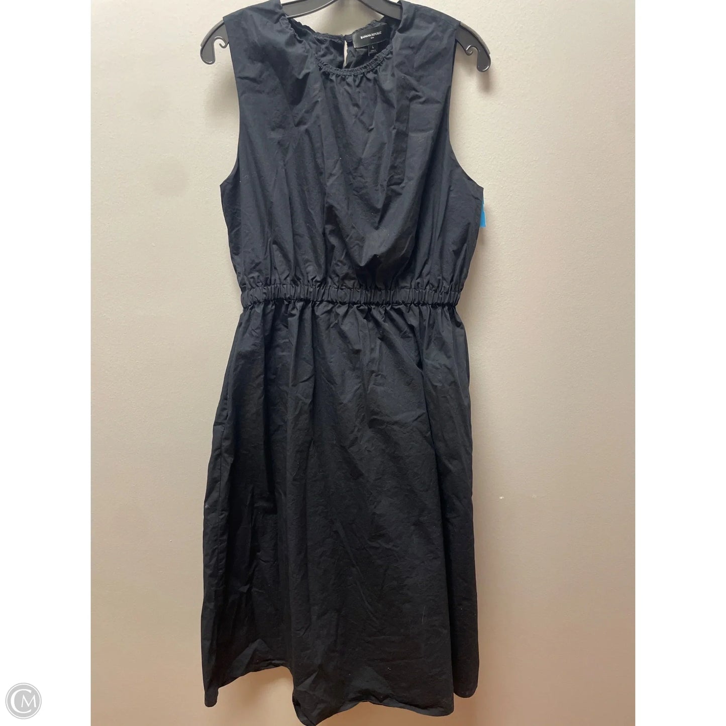 Dress Casual Midi By Banana Republic In Black, Size: L