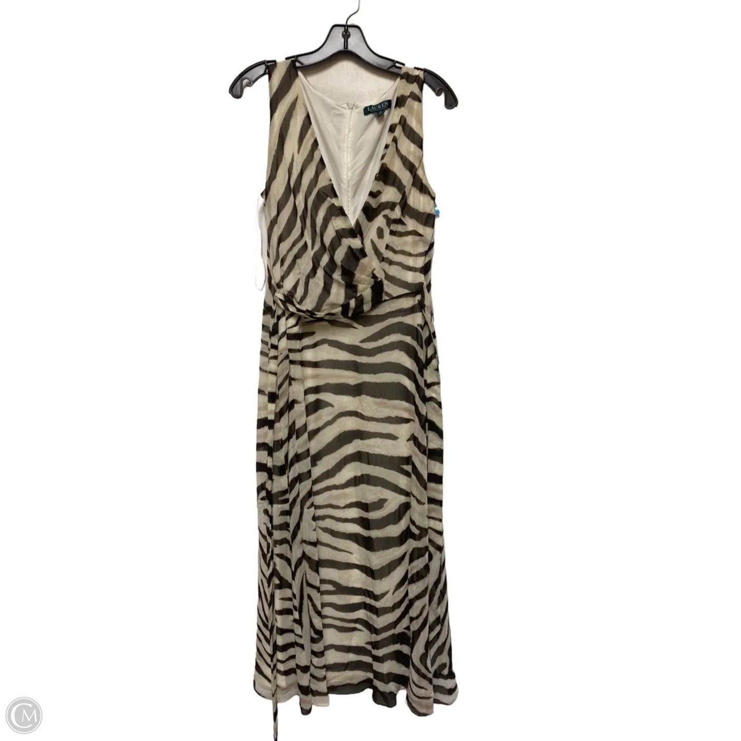 Dress Casual Midi By Lauren By Ralph Lauren In Zebra Print, Size: S