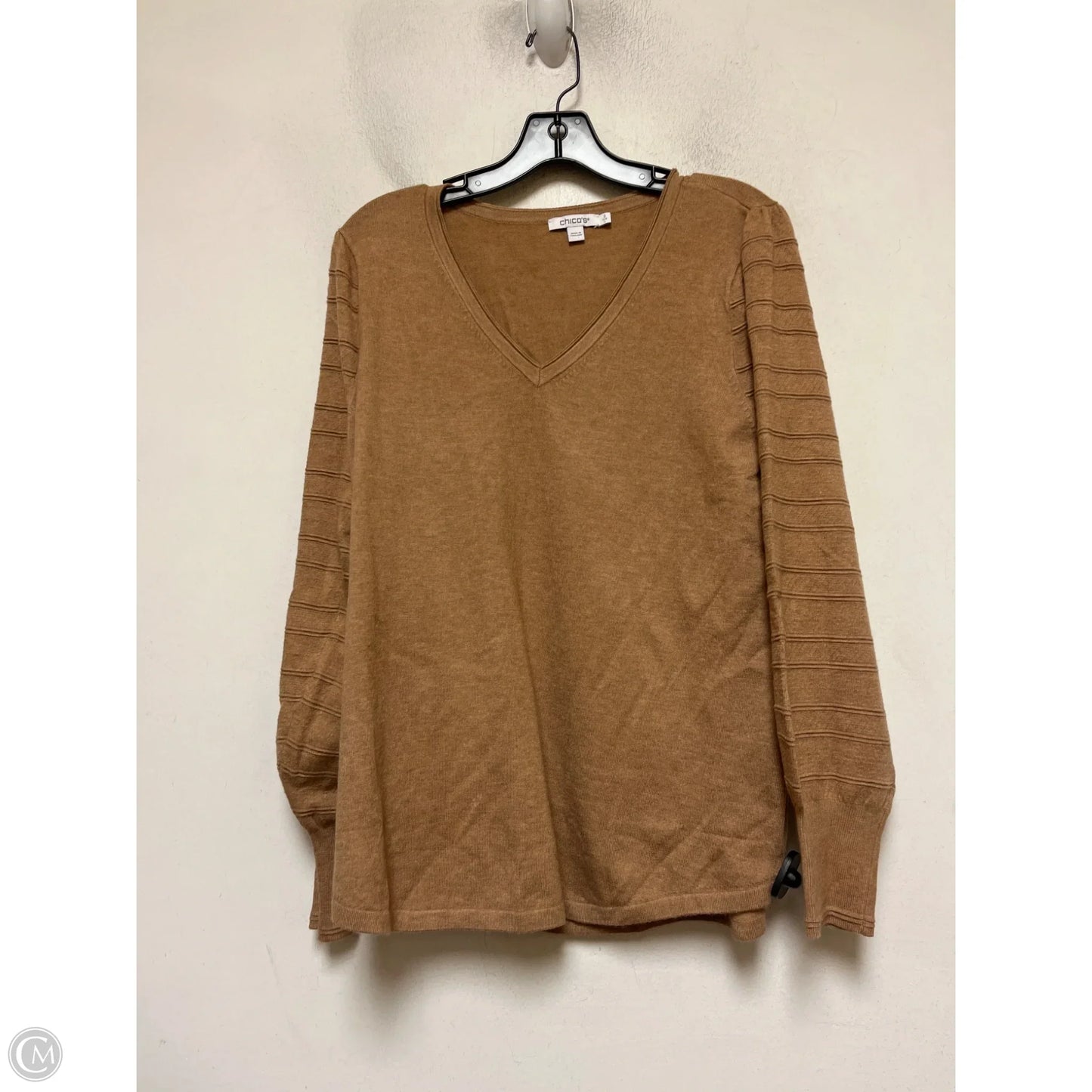 Sweater By Chicos In Tan, Size: L