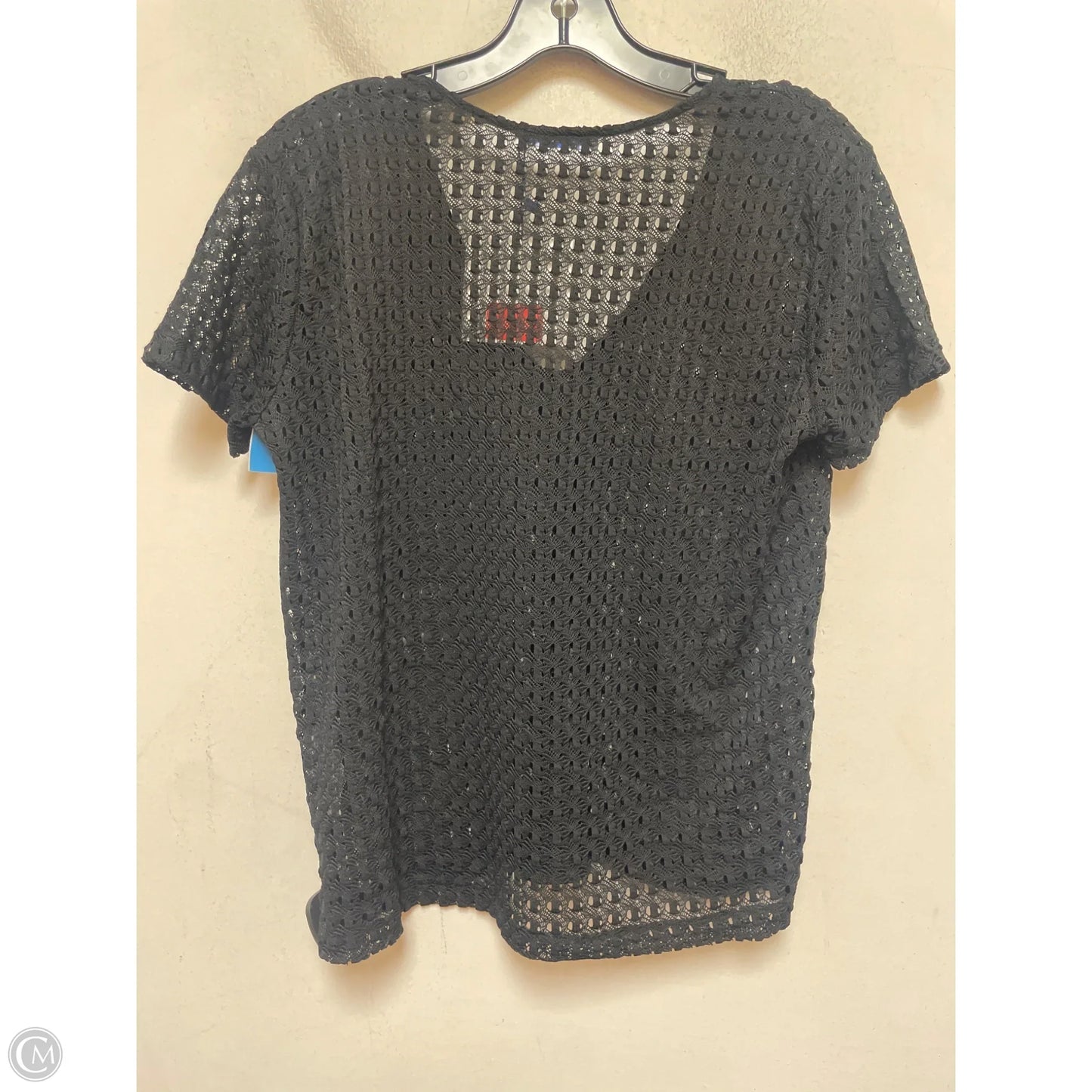 Top Short Sleeve By Zara In Black, Size: M