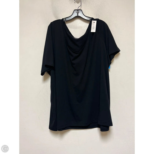 Top Short Sleeve Basic By Lane Bryant In Black, Size: 4x