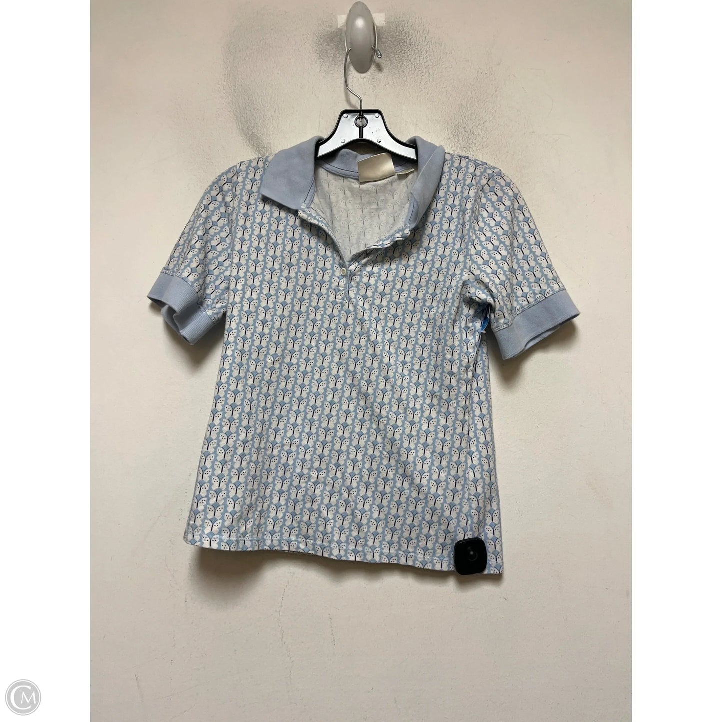 Top Short Sleeve By Maeve In Blue & White, Size: S