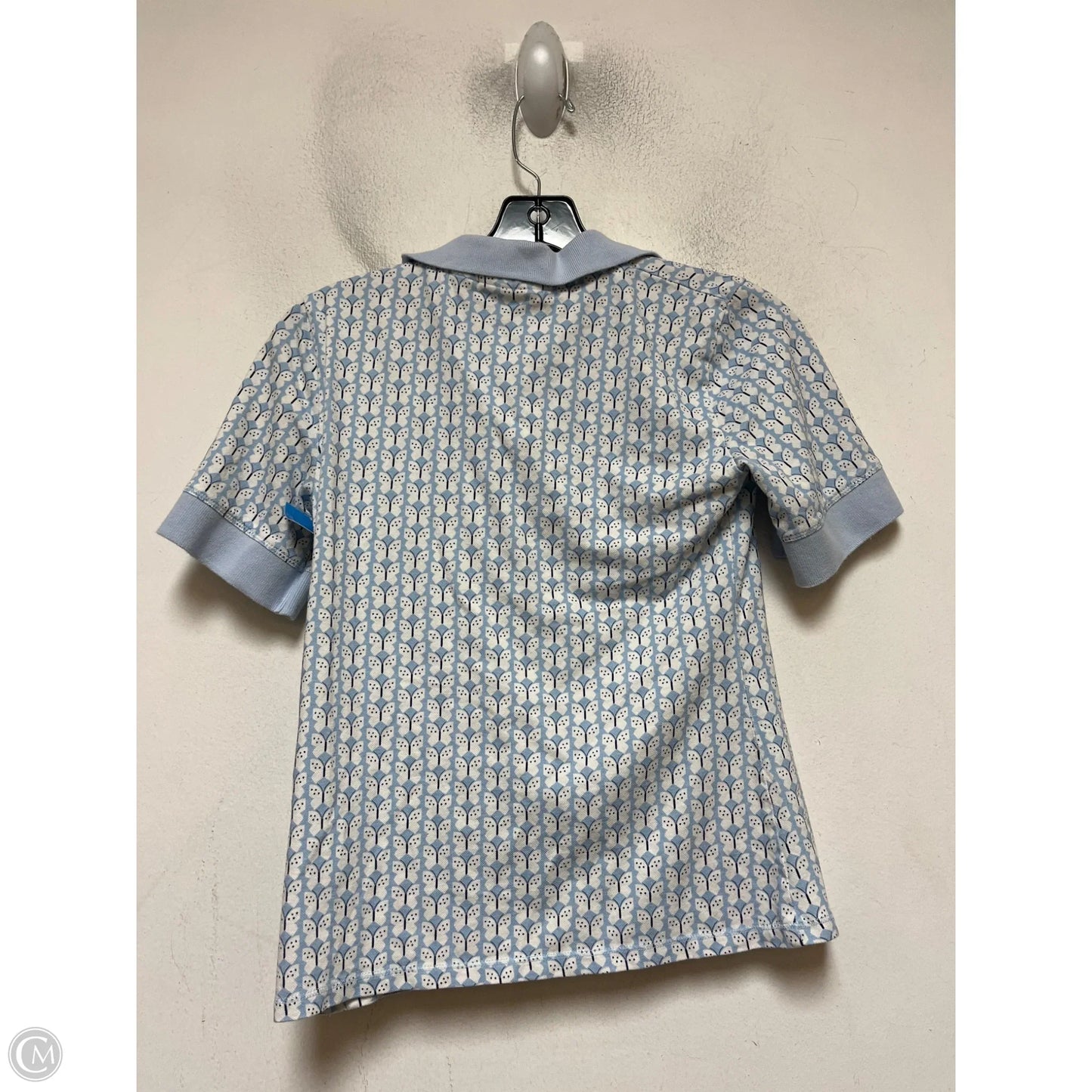Top Short Sleeve By Maeve In Blue & White, Size: S