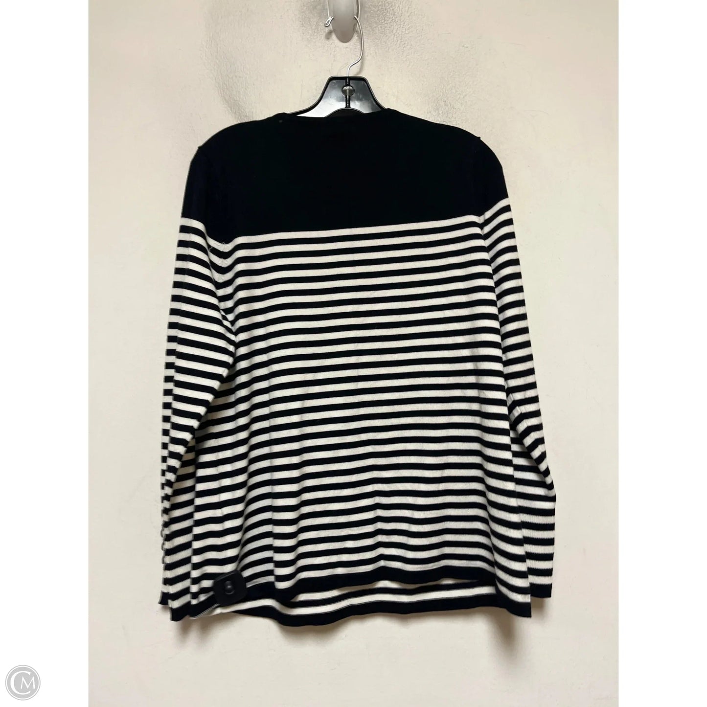 Top Long Sleeve By Chicos In Striped Pattern, Size: L