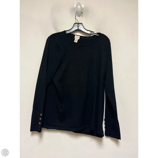 Top Long Sleeve Basic By Chicos In Black, Size: L