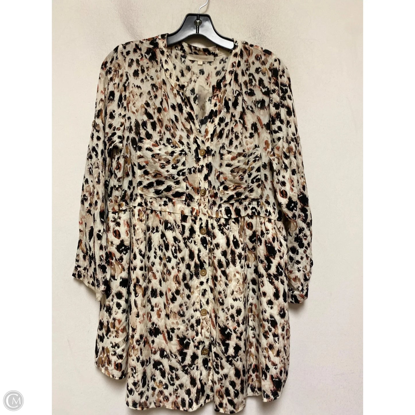 Top Long Sleeve By Olivaceous In Animal Print, Size: M