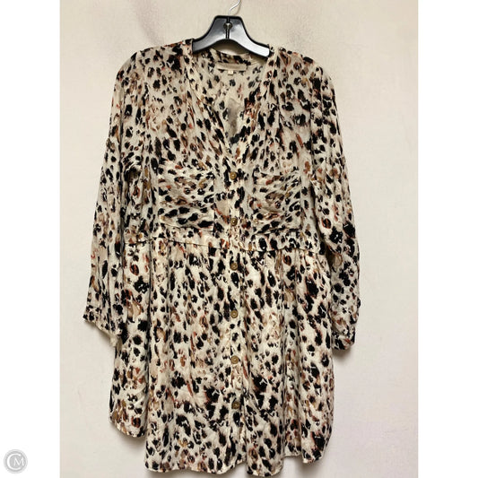 Top Long Sleeve By Olivaceous In Animal Print, Size: M
