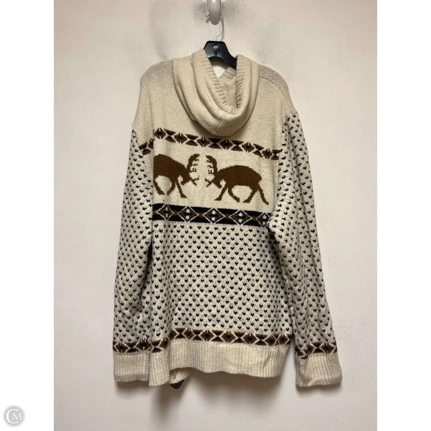 Sweater By American Eagle In Cream, Size: Xxl