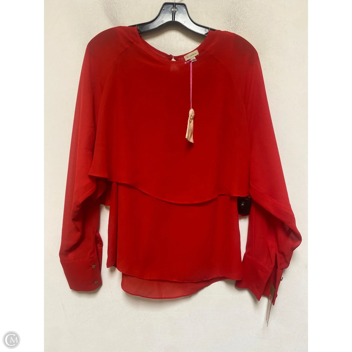Top Long Sleeve By Cremieux In Red, Size: Xs